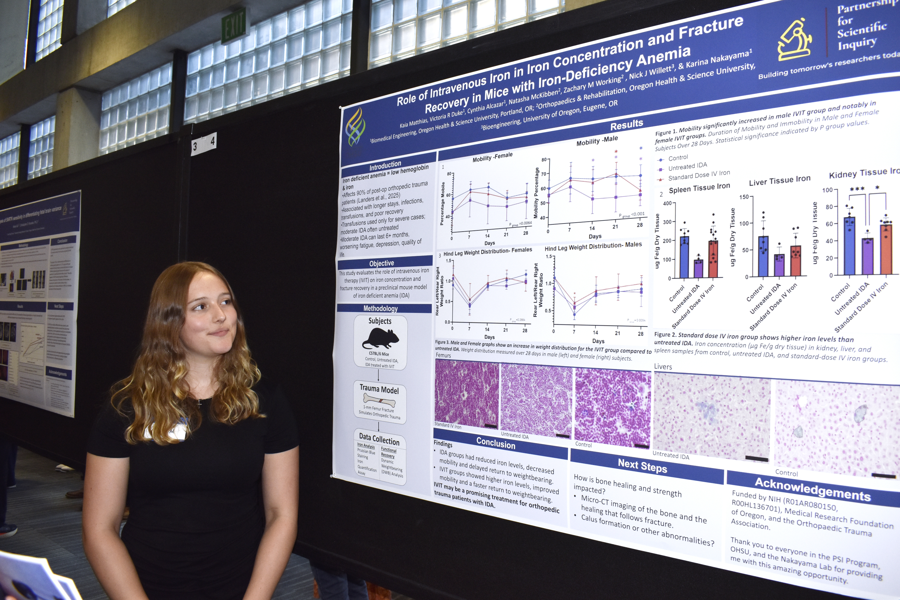 Kaia Matthias presenting her poster.
